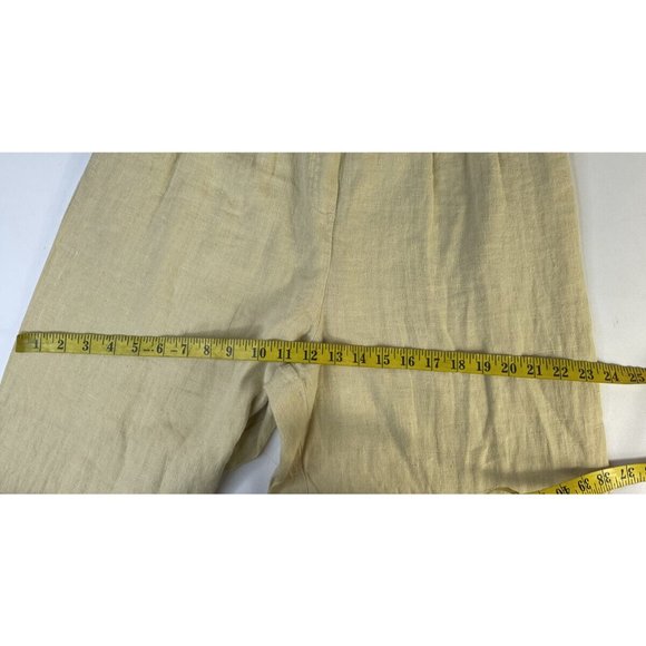 VTG 80s Linen Pleated Pull On Trouser Pants Plus Size 14 - Picture 6 of 9